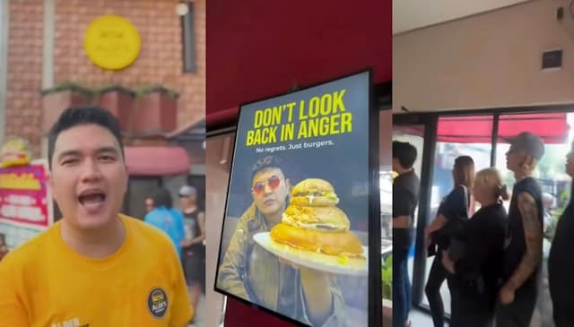 Viral Aldi Taher Jualan Burger, Marketing Uniknya Bikin Nitezen Salut