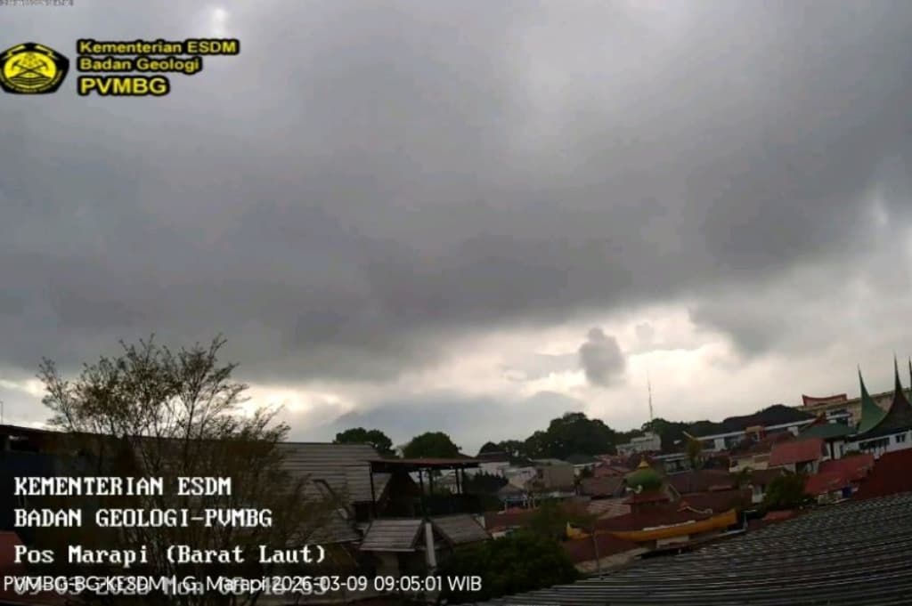 Gunung Marapi Erupsi Hari Ini, Kolom Abu Membubung Setinggi 1,6 Kilometer