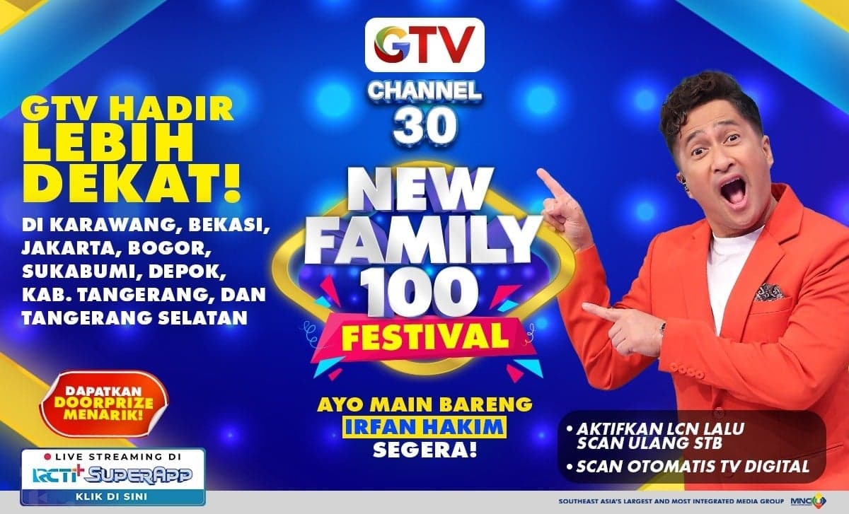 GTV Persembahkan New Family 100 Festival di Jabodetabek dan Jawa Barat, Cek Jadwalnya!