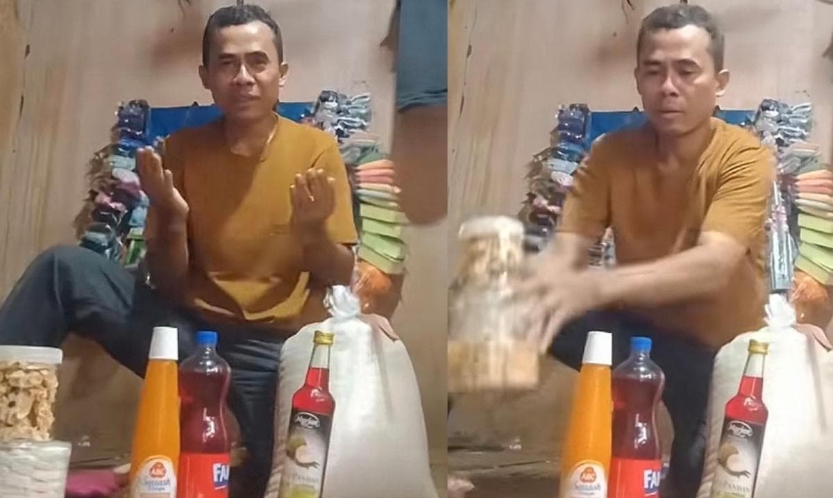 Viral! Pedagang Aksesoris Keliling Pamer Oleh-Oleh Sederhana untuk Mudik, Warganet Terharu Lihat Kebahagiaannya