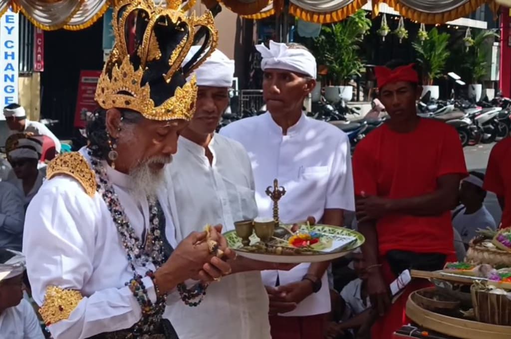Jelang Nyepi, Ratusan Umat Hindu di Ubud Bali Gelar Tawur Agung Kesanga