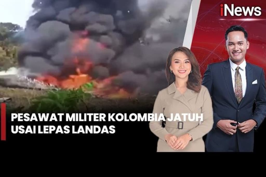 Pesawat Militer Kolombia Jatuh usai Lepas Landas, 66 Orang Tewas