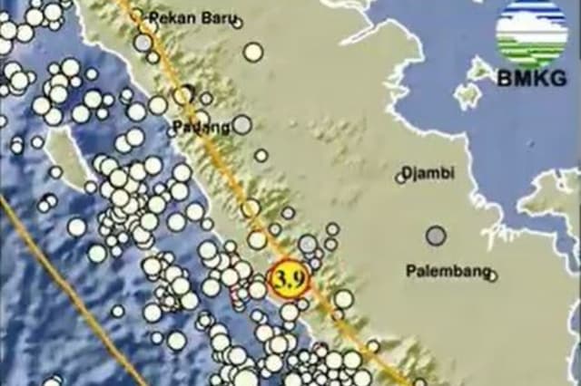 Gempa Hari Ini Magnitudo 3,9 Guncang Lebong Bengkulu
