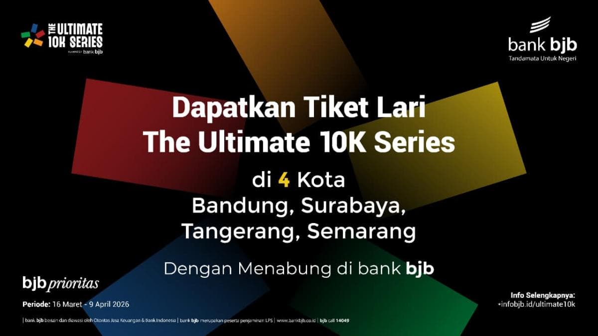 Nabung di bank bjb Berhadiah Tiket Ultimate 10K, Lari Seru di Empat Kota!