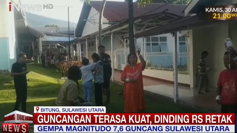 Gempa Magnitudo 7,6 Guncang Bitung, Pasien RS Budi Mulia Panik Berhamburan ke Luar