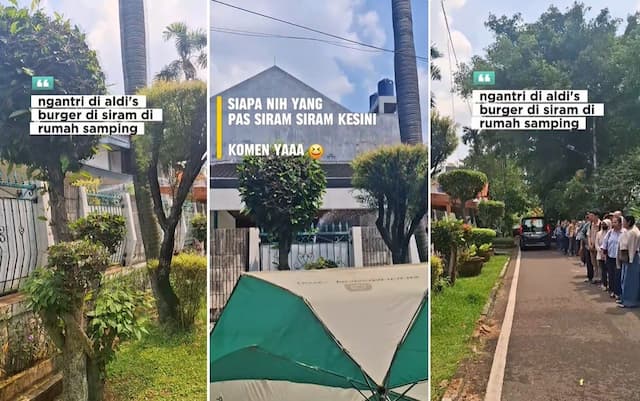 Viral, Antrean Pembeli Aldi’s Burger Disiram Penghuni Komplek