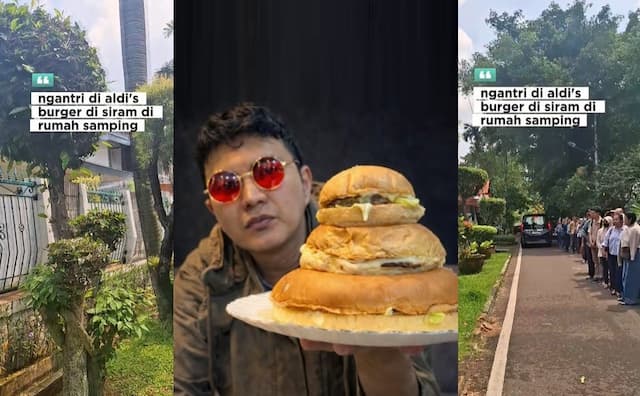Antrean Aldi’s Burger Membeludak, Viral Penghuni Komplek Siram Pembeli