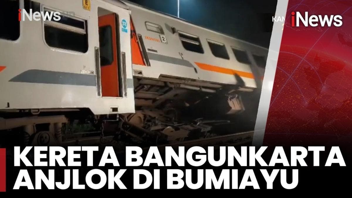KA Bangunkarta Anjlok di Bumiayu, Ratusan Penumpang Dialihkan Pakai Bus dari Cirebon