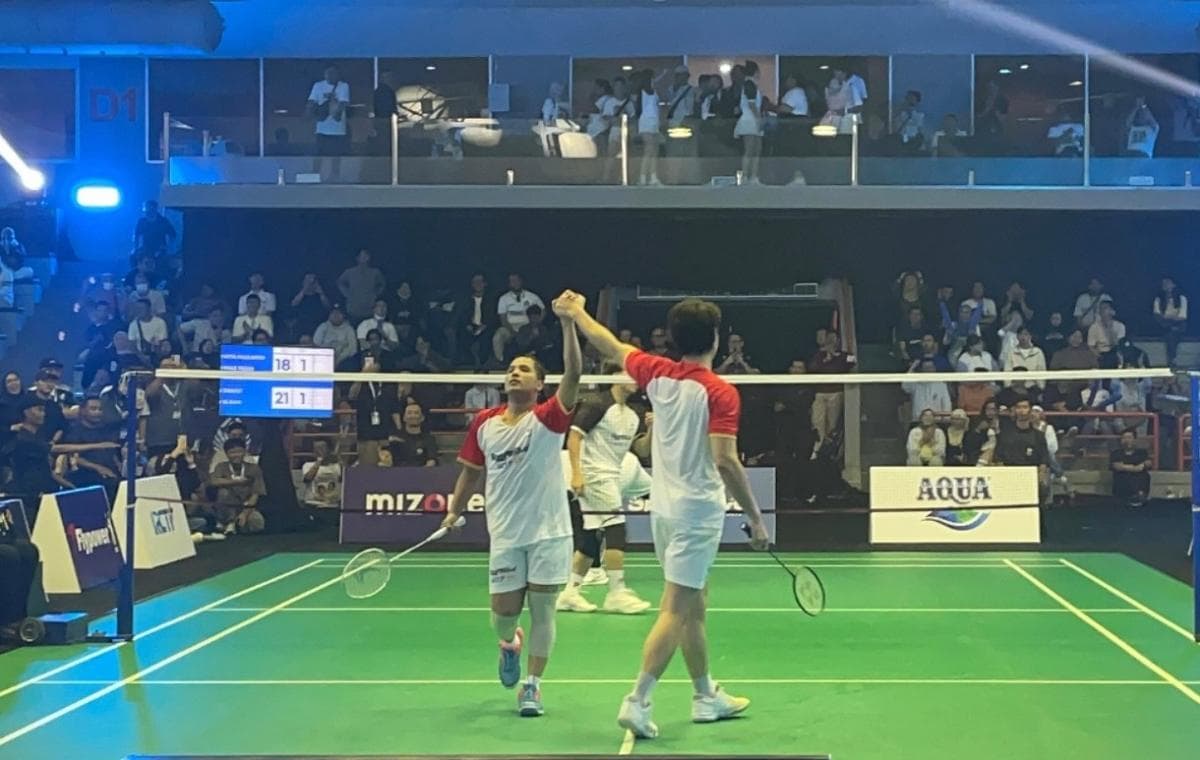 Seru! Jirayut/El Rumi Kalahkan Atta Halilintar/Praz Teguh di Sportstive+ Badminton Edition