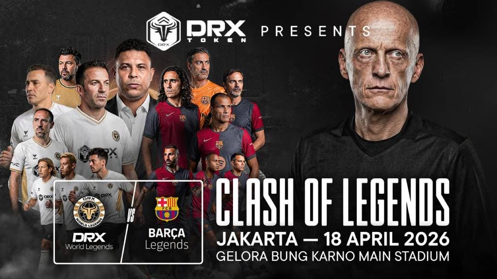 Del Piero hingga Ribery vs Legenda Barcelona Mentas di SUGBK dalam Clash of Legends 2026 Akhir Pekan Ini