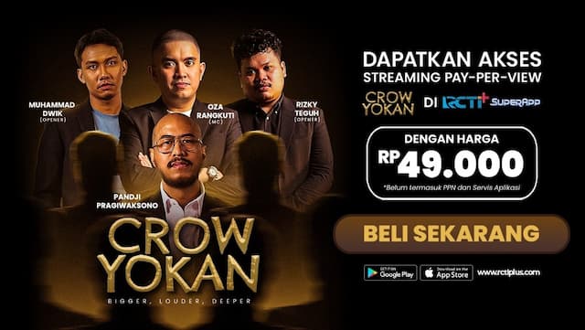 Crowyokan by Pandji Pragiwaksono Kini Bisa Ditonton Lewat Live Streaming di RCTI+