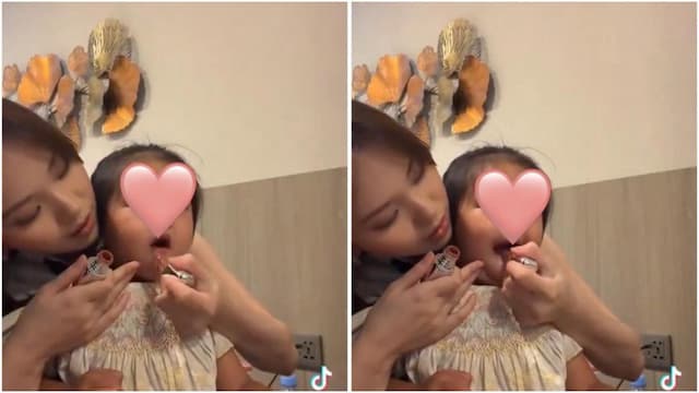 Viral Video Jule Pakaikan Liptint Dewasa ke Anaknya, Netizen Murka!