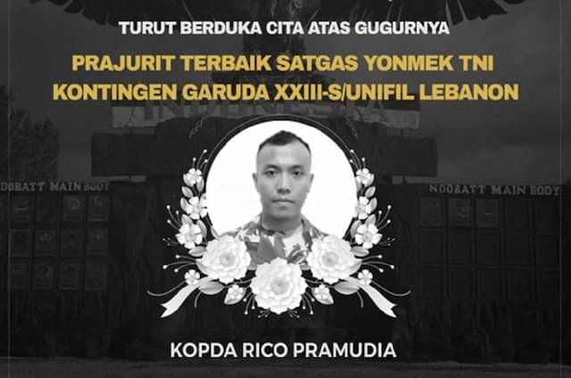 Panglima TNI Naikkan Pangkat Rico Pramudia Jadi Kopda, Prajurit yang Gugur di Lebanon