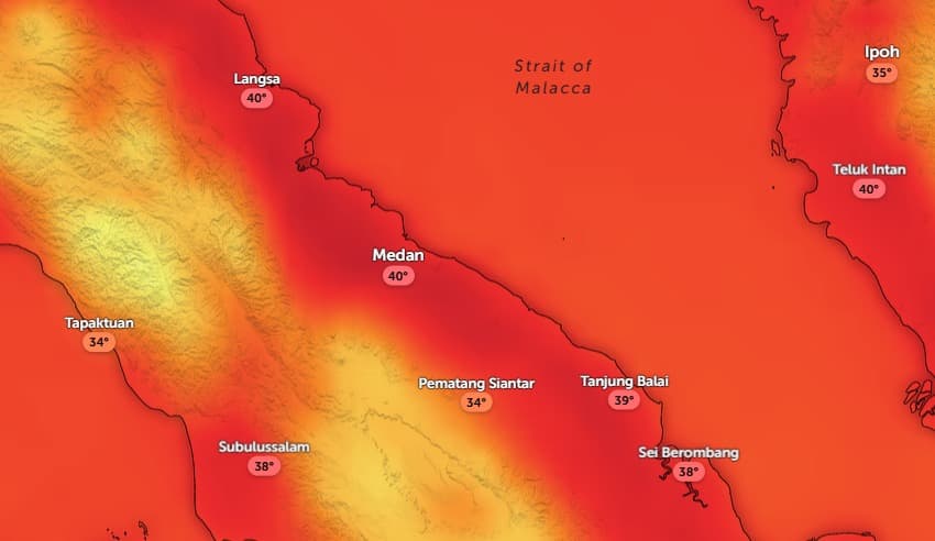 Suhu di Medan Tembus 40 Derajat Celcius Siang Ini, Terpanas se-Indonesia!