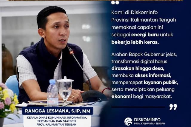 Digitalisasi Kalteng Tembus Panggung Nasional, Masuk Nominasi Digital Innovation Awards 2026