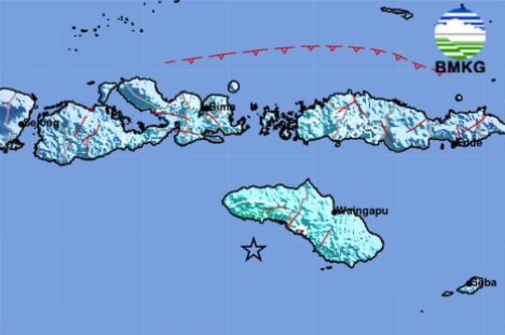 Gempa Besar Magnitudo 6,0 Guncang Wanokaka Sumba Barat NTT