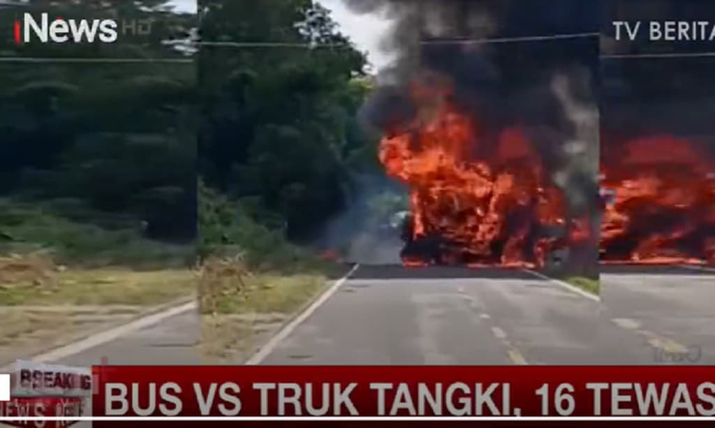 Breaking News: Kecelakaan Maut Bus ALS vs Truk Tangki di Muratara, 16 Orang Tewas
