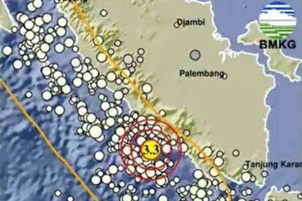 Gempa Terkini Magnitudo 3,3 Guncang Bengkulu Selatan