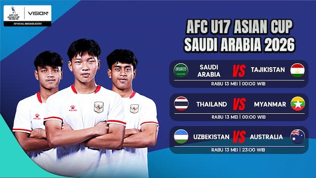 Jadwal Lengkap Piala Asia U-17 2026 13 Mei 2026: Ada Arab Saudi vs Tajikistan