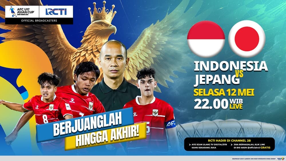 Timnas Indonesia U-17 Vs Jepang Kick Off Jam Berapa? Live di RCTI!