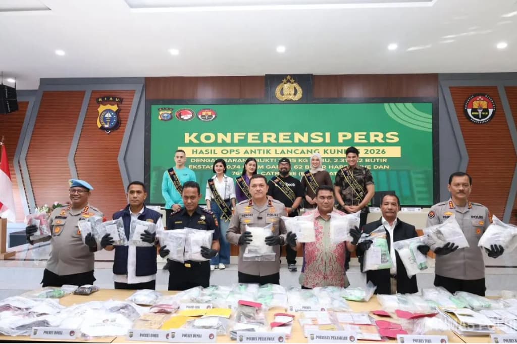 Fantastis! Polda Riau Bongkar 435 Kasus Narkoba, 557 Tersangka Ditangkap