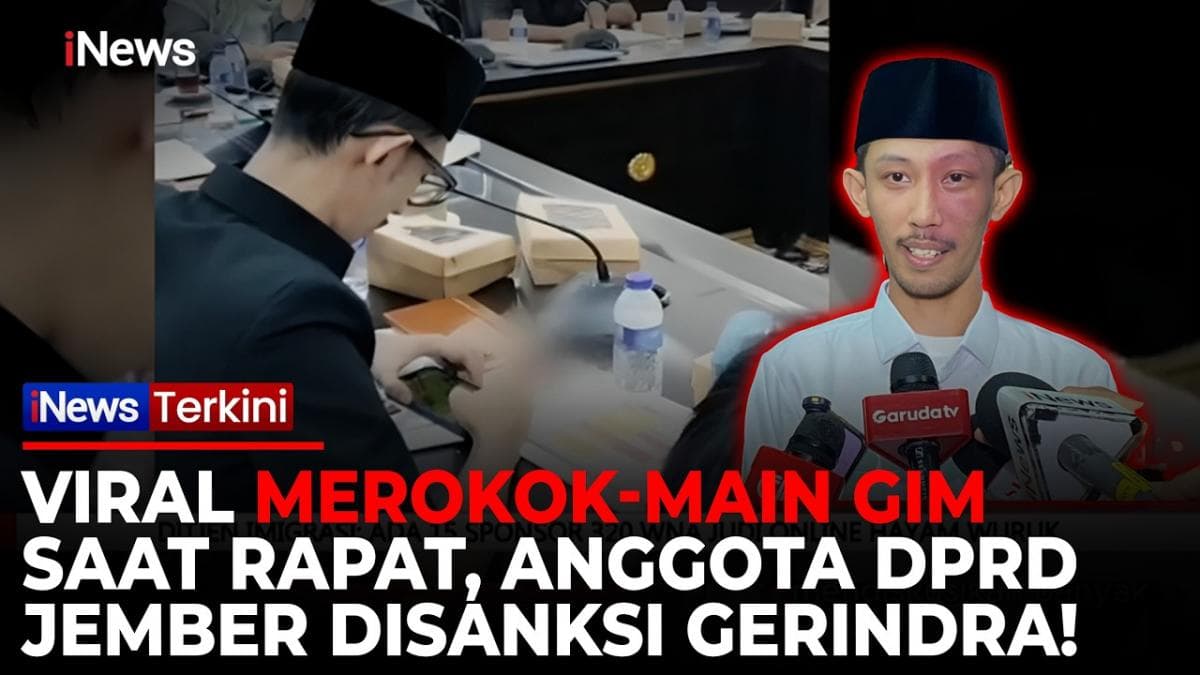 Viral Main Gim dan Merokok saat Rapat! Anggota DPRD Jember Disanksi Keras Gerindra, Akui Khilaf Viral Main Gim dan Merokok saat Rapat! Anggota DPRD Jember Disanksi Keras Gerindra, Akui Khilaf