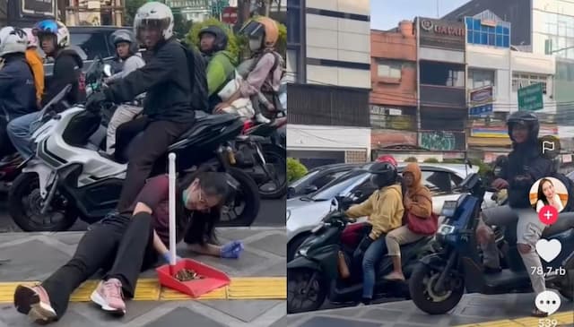 Viral Seorang Wanita Nekat Rebahan di Trotoar Halangi Pemotor Terobos Jalur Pejalan Kaki Viral Seorang Wanita Nekat Rebahan di Trotoar Halangi Pemotor Terobos Jalur Pejalan Kaki
