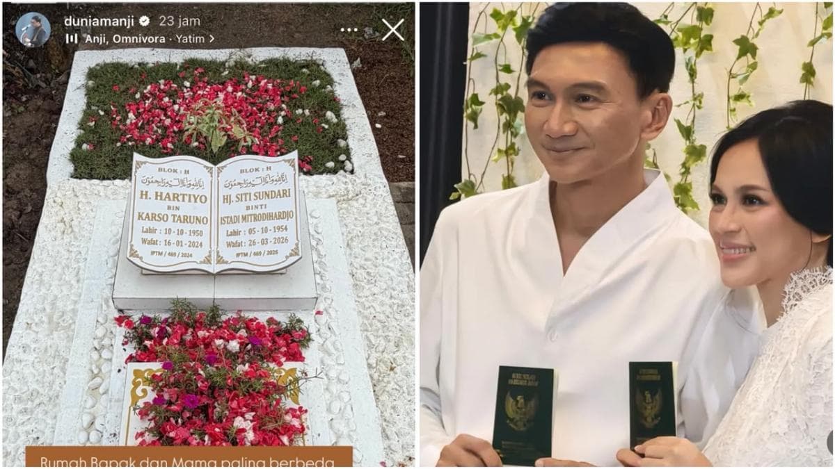 Sebelum Menikah Lagi, Anji Manji Ziarah ke Makam Ayah dan Ibunya