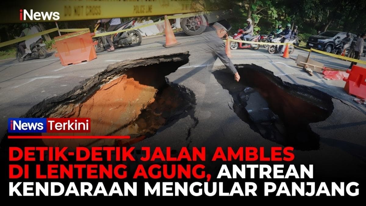 Jalan Lenteng Agung Ambles, Antisipasi Kemacetan Arus ke Depok Dialihkan Jalan Lenteng Agung Ambles, Antisipasi Kemacetan Arus ke Depok Dialihkan