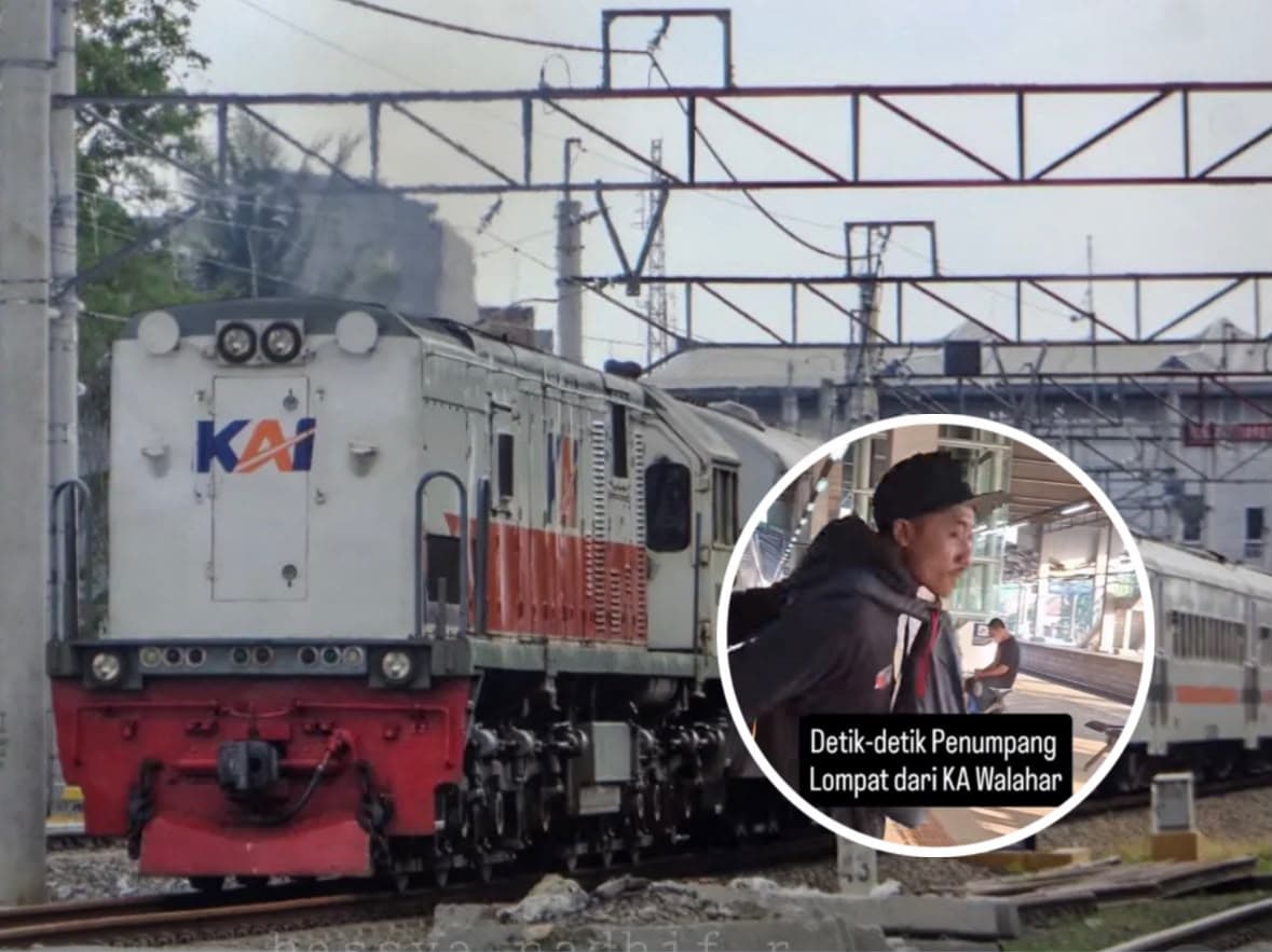 Video Viral Penumpang KA Walahar Nekat Lompat dari Kereta, Endingnya Malu Banget! Video Viral Penumpang KA Walahar Nekat Lompat dari Kereta, Endingnya Malu Banget!