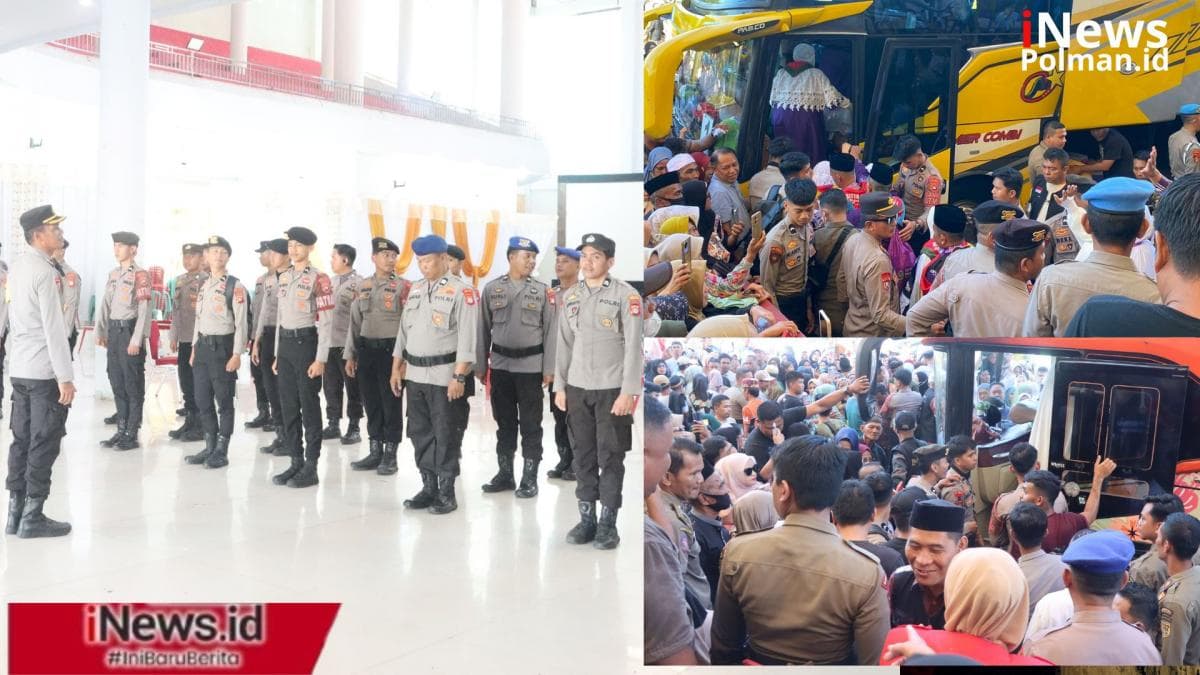 Kompol Najamuddin Pimpin Ketat Pengamanan Pemberangkatan 214 Jamaah Haji Polman Kloter 19