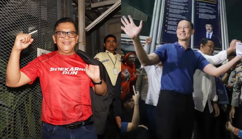 Full Senyum, Wajah Hasto Kristiyanto dan Tom Lembong saat Keluar Penjara