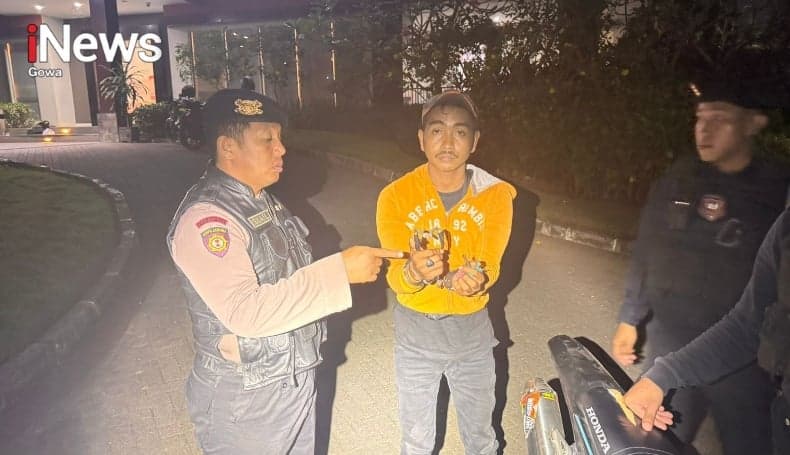 Pemuda Bersenjata Panah Dibekuk di Jalanan Gowa