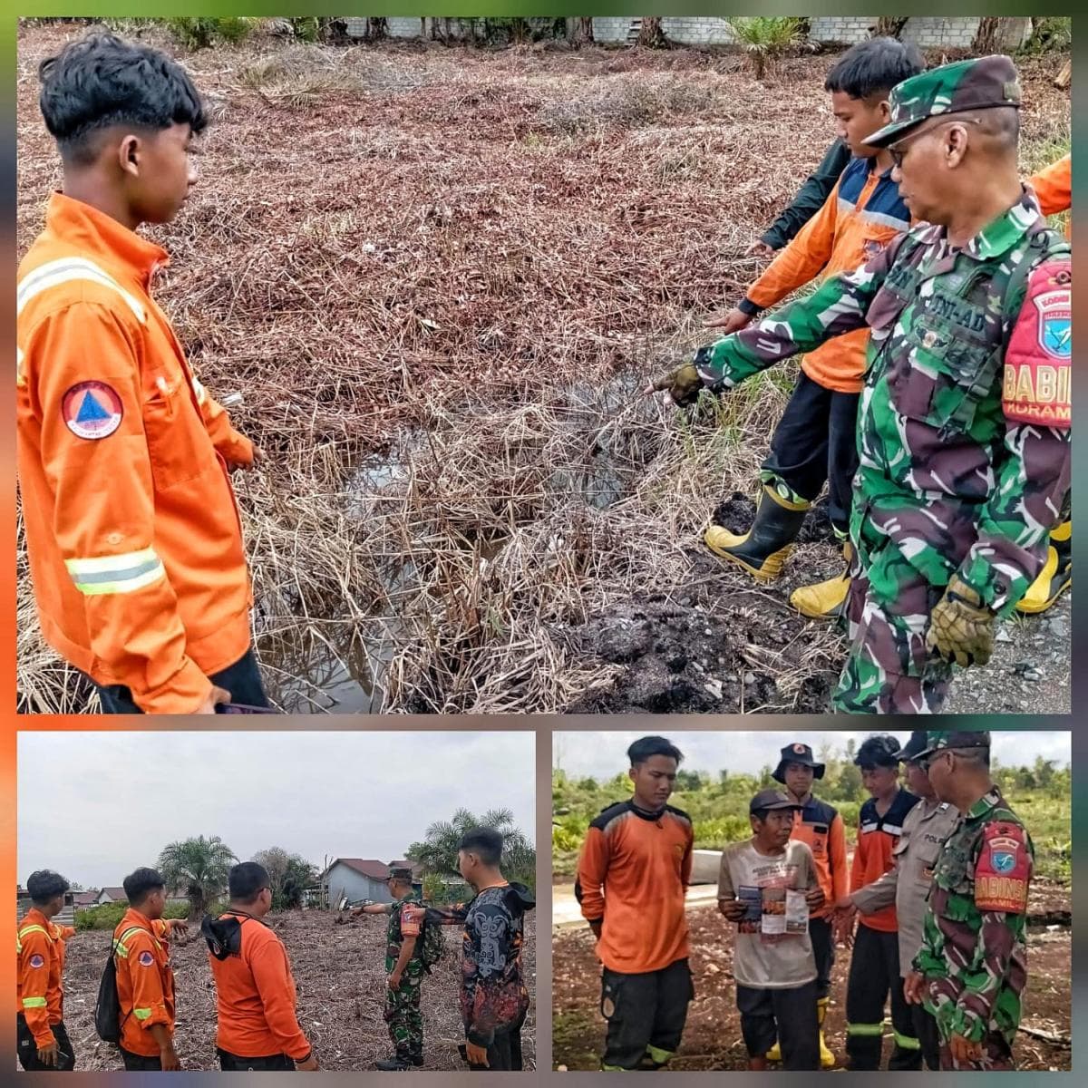 Cegah Karhutla, Babinsa Koramil 1016-01/Pahandut Gelar Patroli di Palangka Raya