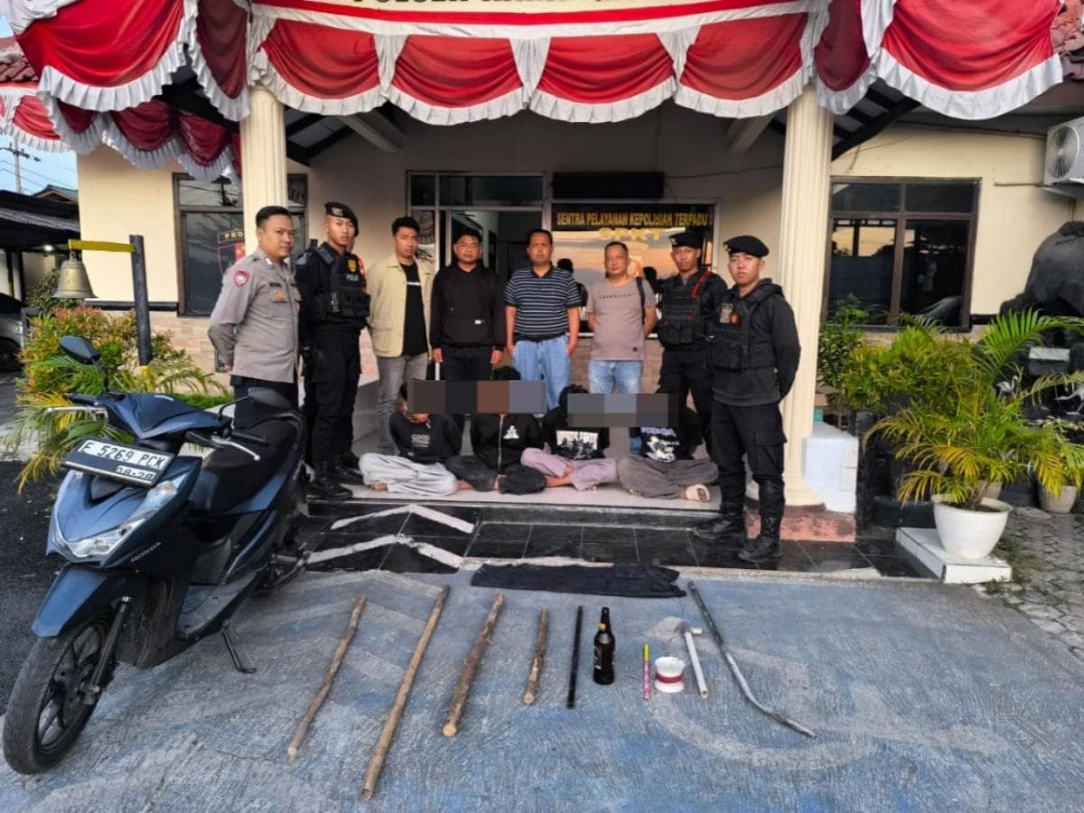Empat Remaja di Karangampel Indramayu Diamankan Polisi, Diduga akan Melakukan Tawuran