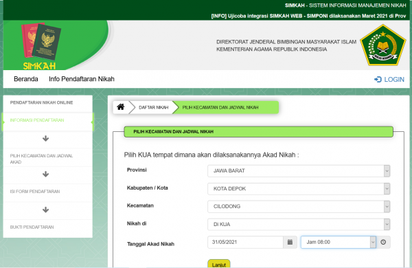 Daftar Nikah Tak Perlu Ribet, Begini Cara Daftar Nikah Online Lewat Simkah Daftar Nikah Tak Perlu Ribet, Begini Cara Daftar Nikah Online Lewat Simkah