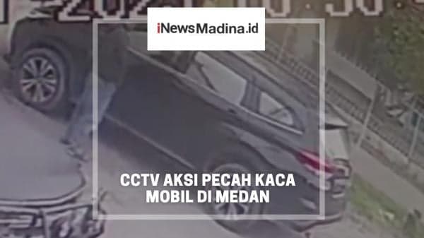 Viral Aksi Pecah Kaca Mobil di Medan