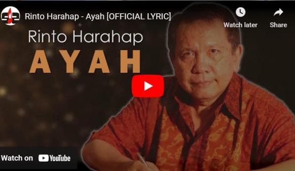 Sedih, Lirik Lagu Ayah - Rinto Harahap