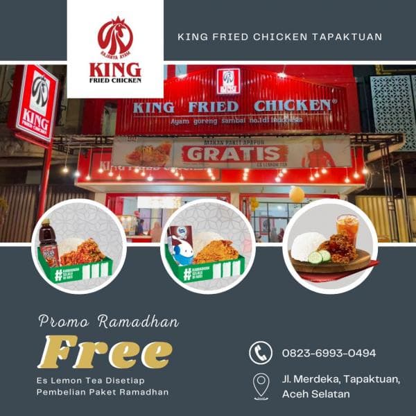 Nikmatnya varian sambal King Fried Chicken Tapaktuan Menggugah Selera