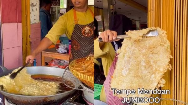 Bikin Kaget! Viral Tempe Mendoan Jumbo, Jago Kalau Bisa Habiskan Sendiri