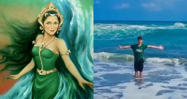 Ingin Buktikan Mitos Nyi Roro Kidul, Seorang Pemuda Berenang Pakai Baju Hijau di Pantai Selatan Ingin Buktikan Mitos Nyi Roro Kidul, Seorang Pemuda Berenang Pakai Baju Hijau di Pantai Selatan