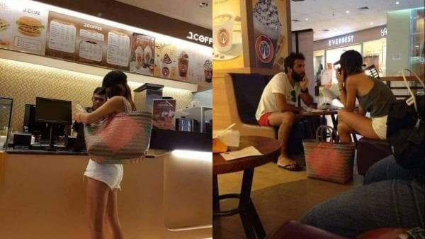 Bule Cantik Ini Pakai Tas Anyaman Plastik ke Mal Seperti Mau ke Pasar, Tapi Malah Terlihat Keren