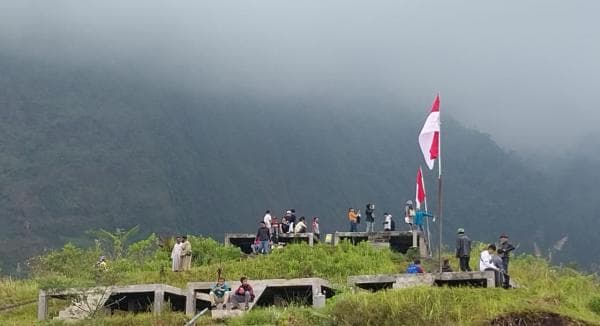 Menikmati City Light Tasikmalaya dari View Deck Gunung Galunggung, ke Kawah Bisa Pakai Ojek Wisata