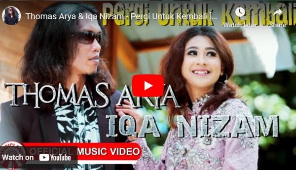 Lirik Lagu Pergi Untuk Kembali - Thomas Arya Ft Iqa Nizam