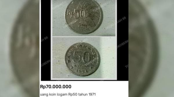 Wow! Uang Koin Rp50 Dibanderol Harga Puluhan Juta