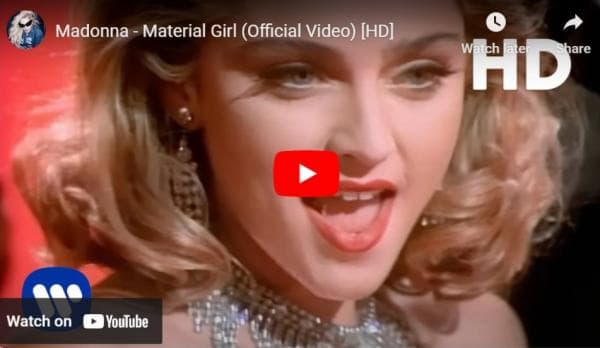 Lirik Lagu Material Girl – Madonna