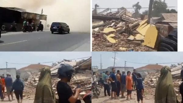 Heboh di Binjai, 7 Ruko Ambruk, Warga Berhamburan