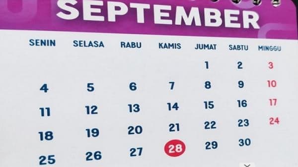 Bulan September 2023 Tanggal Merahnya Ada Berapa Hari? Cek di Sini Liburnya!