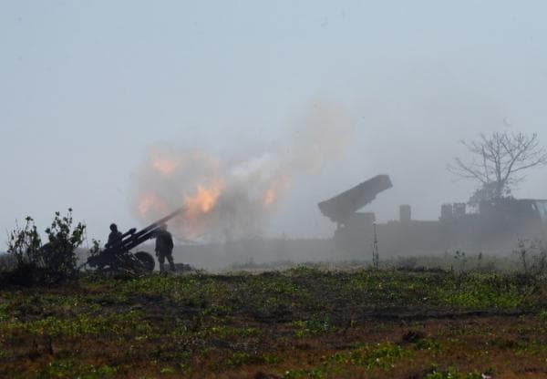 Latgab Garuda Shield 2023, Serangan  Jet Tempur F16 dan Tank Amphibi Lumpuhkan Musuh