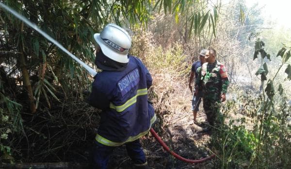 Akibat Cuaca Ekstrem, Lahan Gambut di Malangbong Garut Kebakaran
